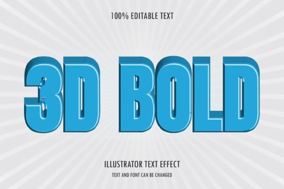 3D Bold Editable Text Effect for Modern Design