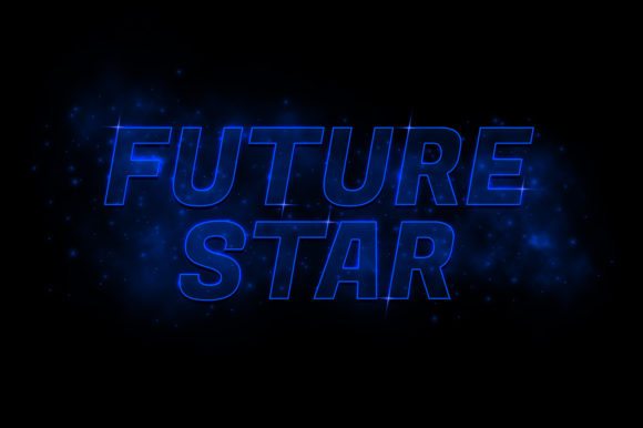 Future Star Text Effect for Modern Design