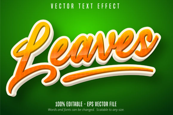 Leaves Text, Cartoon Style Text Effect: A Dynamic Tool for Visual Storytelling