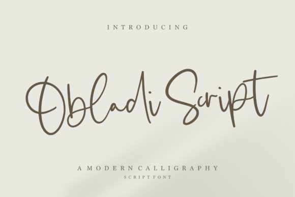 Obladi Script: Timeless Handwritten Style for Modern Brands