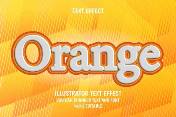 Orange Editable Text Effect for Creative Projects