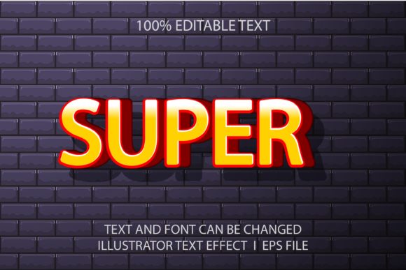 Super Comic Cartoon Bold Editable Text Effect
